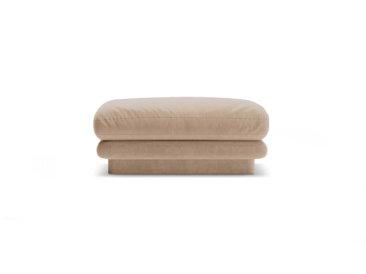 Taburet, Torino-184, Micadoni Home, 80x80x41 cm, catifea, bej sand - imagine 5